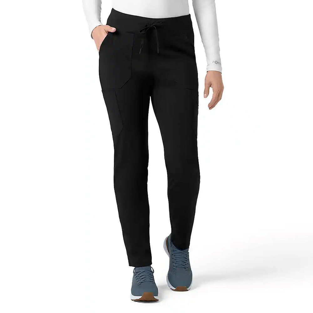 Carhartt | Women’s Black Drawstring Force Cross-Flex Knit Modern Scrub Pant Sz S